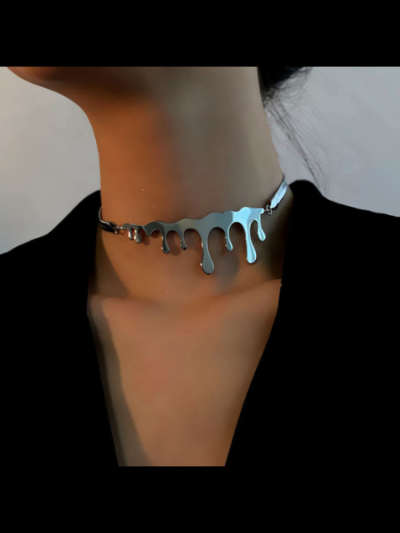 Collier ras de cou sexy en acier inoxydable plaqué or non ternissant - Raya