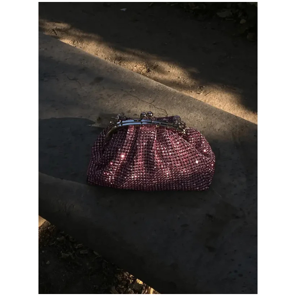 Vintage-Inspired Sparkling Crystal Evening Clutch - Dazzling 003