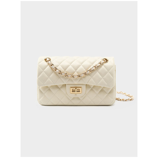 Elegant Black Quilted Leather Shoulder Bag - Leather Bag 003