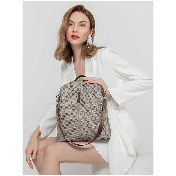 Luxury Style Backpack with Gold Accents - Backpack 003