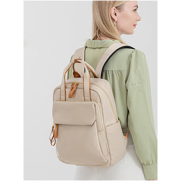 Multi-Pocket Backpack with Top Handle - Backpack 002