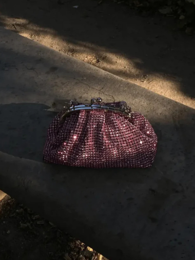 Vintage-Inspired Sparkling Crystal Evening Clutch - Dazzling 003