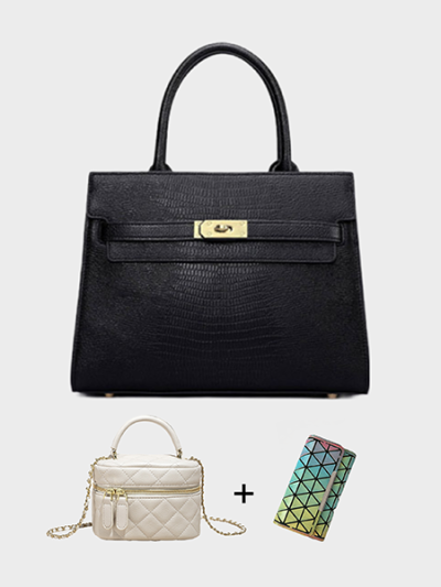 Luxury designer genuine leather top handle bag shoulderbag business satchel for women - Grace