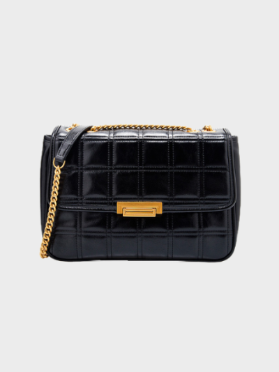 Purse crossbody shoulder bag sling tote bag handbag for woman black/red- Millie 