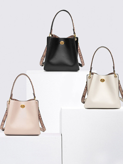 Large size lateral poche designer buckle bag shoulder crossbody bag for woman black/white/pink - Marley 