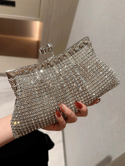 Luxury glamous crystal diamond blingbling evening purse fancy clutch sling bag - Alexis