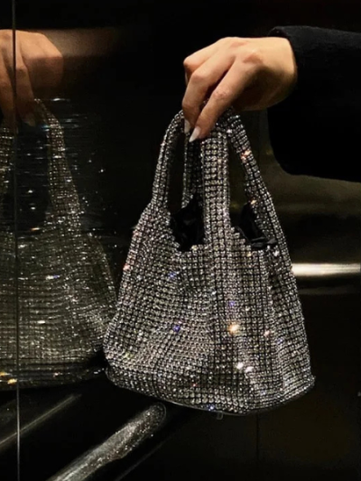 Glamorous Crystal-Embellished Clutch - Dazzling 004