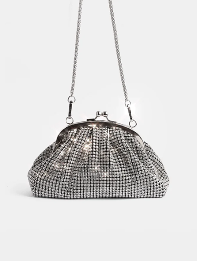 Designer inspired vintage style shinning diamond crystal bag evening purse 1920s - Kiara