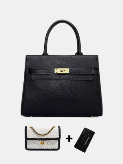 Luxury designer genuine leather top handle bag shoulderbag business satchel for women - Grace