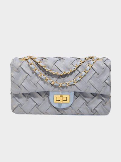 Sac bandoulière femme sac à main pochette croisé motif diamant noir/blanc/bleu- Cecilia