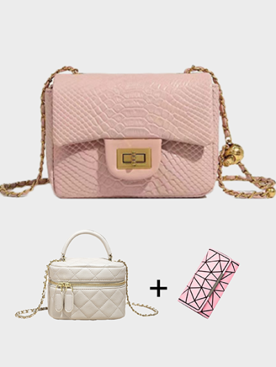 Designer inspired imitated snakeskin mini shoulderbag slingbag for women - Ember