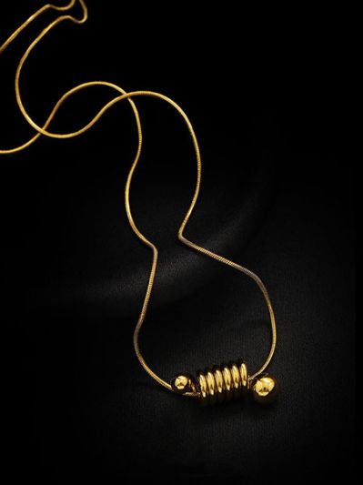 Simple elegant gold plated stainless steel necklace non-tarnish - Blakely