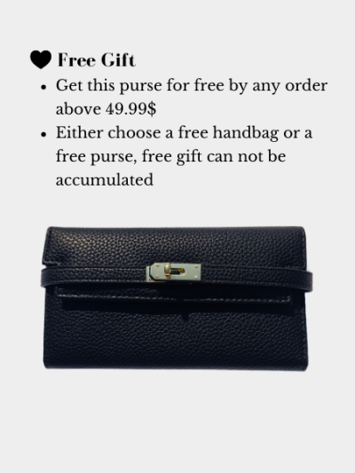 Free purse offered for any order above 49.99$ - Natalie