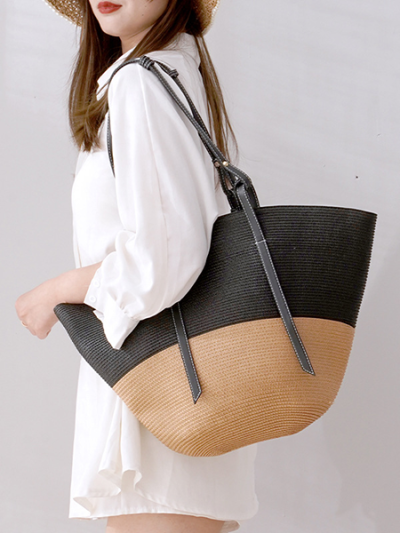 Large grand beach straw bag shoulder bag for woman - Sol