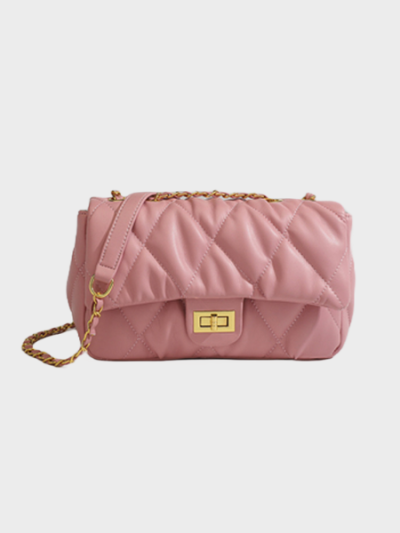 Women shouderbag designer inspired flapbag croosbody bag pink/green/white/black - Vivi