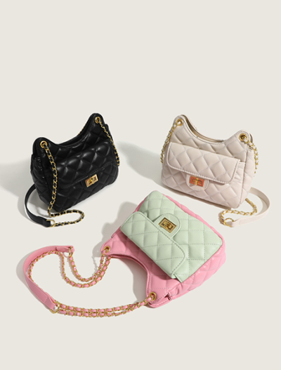 Mini shoulder crossbody bag summer bag white/black/pink - Emma