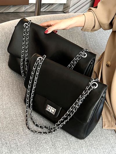 Big size everyday sling bag shoulder bag work bag for women black/brown  - Charlotte