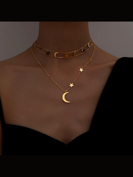 Crescent moon charms, Gold, Stainless steel jewelry making supplies